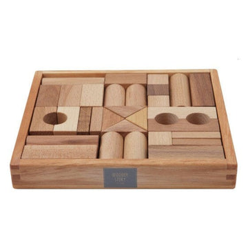 Holzbausteine - Natural - Tray 30 Stück - Wooden Story